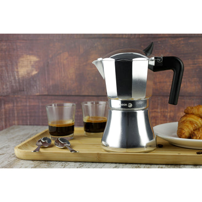 Cafetera Italiana Inducción 6 Tazas Café, Aluminio, Todo Tipo Cocinas, Vitrocerámica, Gas Fagor 81cffgacu06 Plata