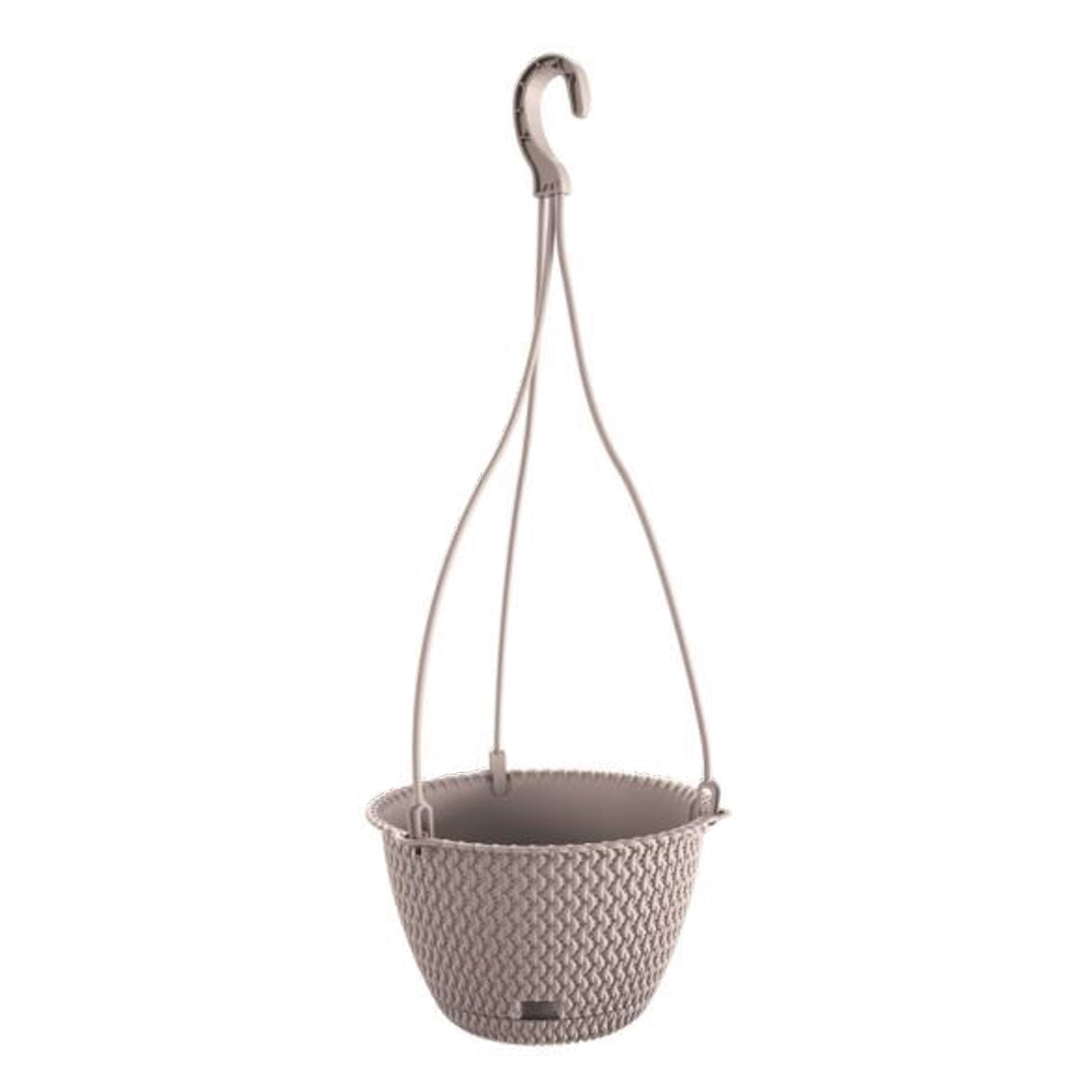 Maceta Redonda Colgante 4,8l Prosperplast Splofy Round W De Plastico En Color Mocca, Ø27 X 16,6 Cm_0