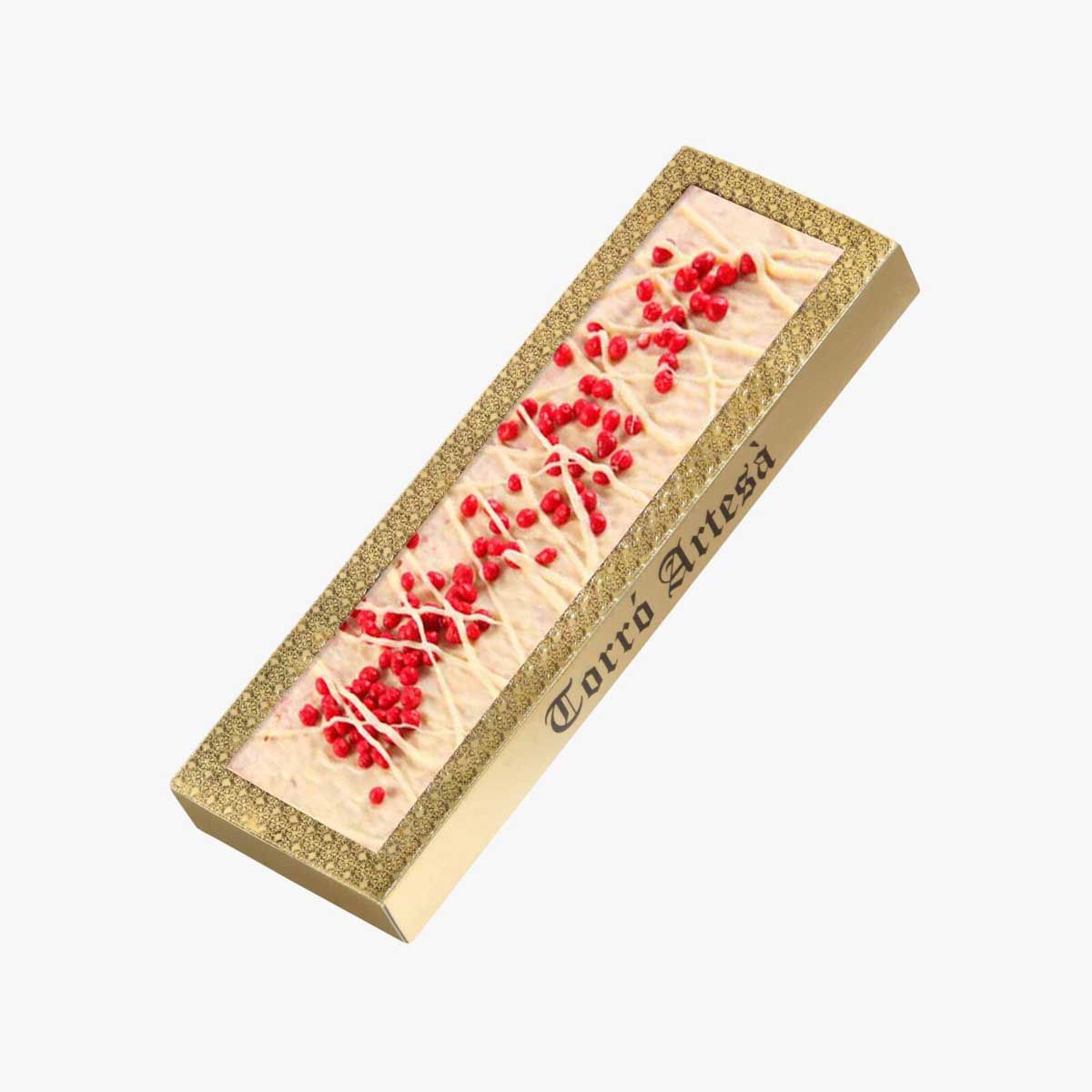 Turrón Crujiente De Frambuesa Blanco - 300g_0
