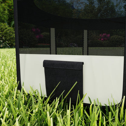 Pawhut Parque Para Mascotas Plegable 90x90x41cm Impermeable De Tela Oxford Negro_4