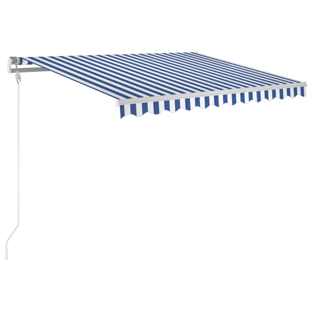 Toldo Automático Retráctil Azul Y Blanco 300x250 Cm_0