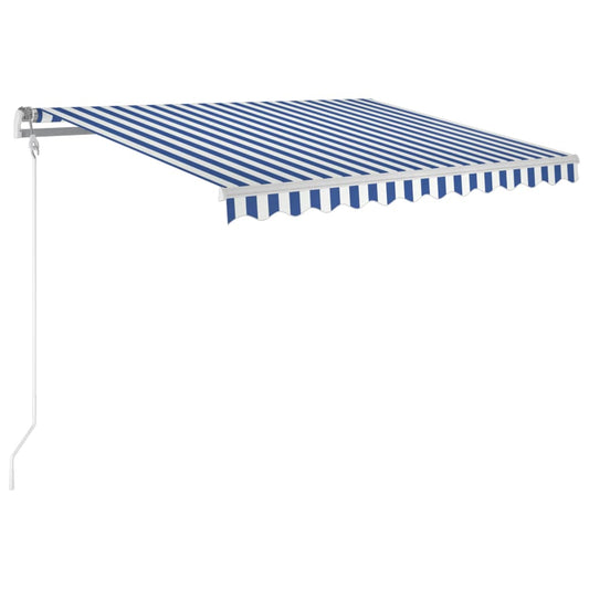 Toldo Automático Retráctil Azul Y Blanco 300x250 Cm_0