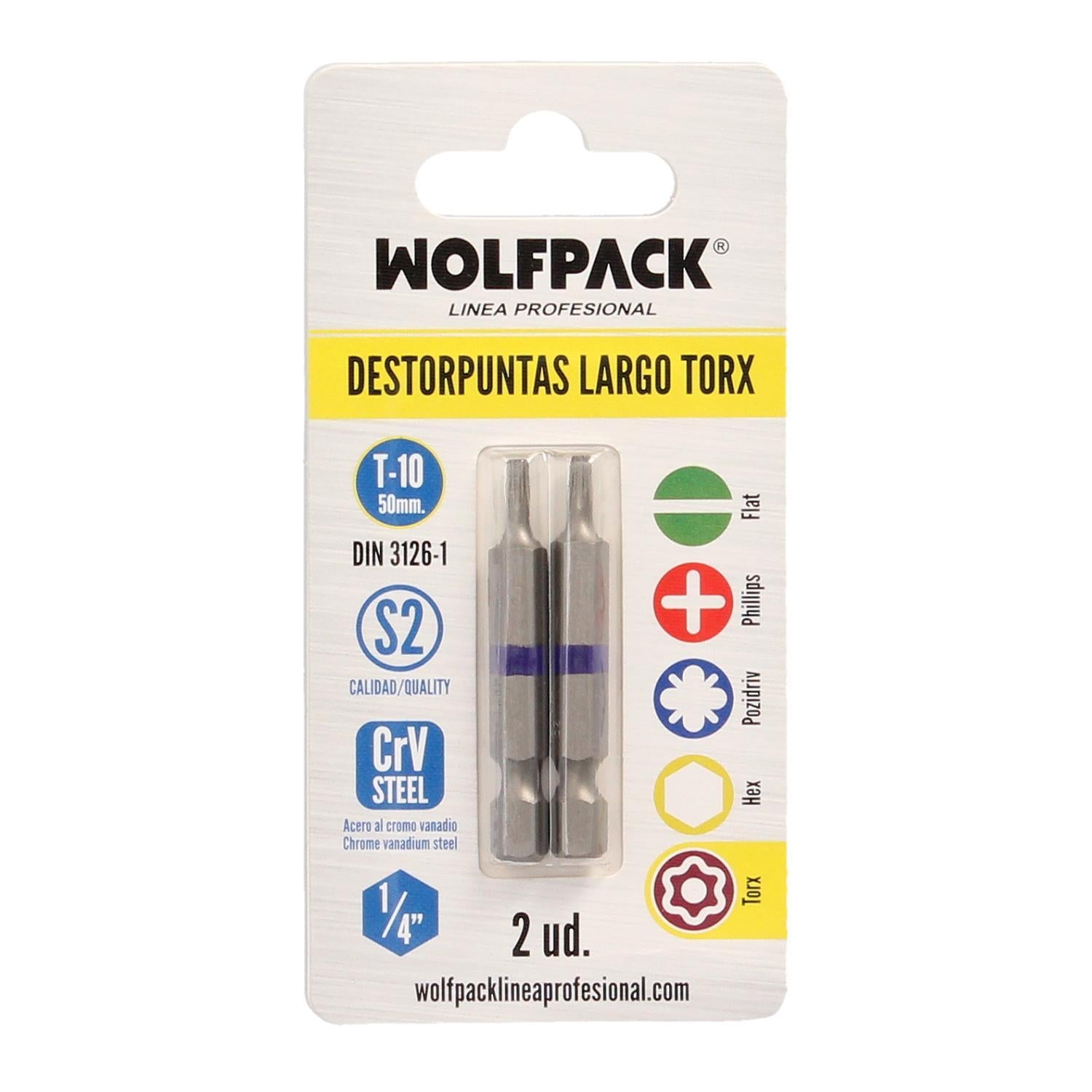 Puntas Largas Destornillador Torx T10 (2 Piezas). Acero S2 Al Cromo Vanadio. Puntas Hexagonales, Destorpuntas,_2