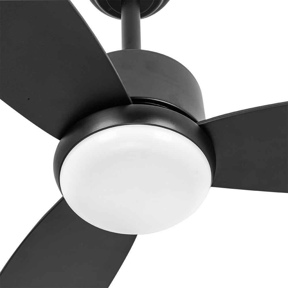 Ventilador Dc Genil 24w Negro 3aspas 6vel 132d 2424lm 3000-4000-6500k Remoto+temporizador+memoria_1