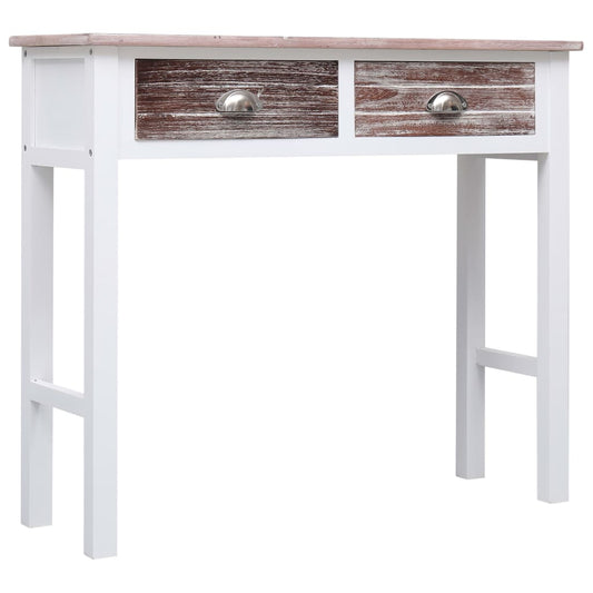 Mesa Consola De Madera Marrón 90x30x77 Cm_0