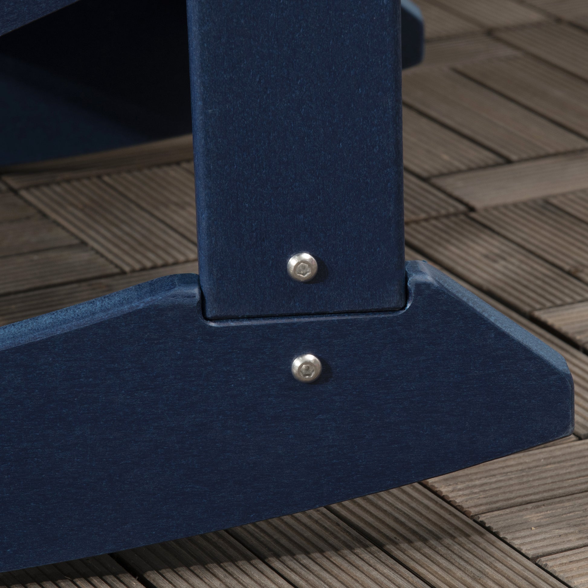 Outsunny Silla Mecedora De Jardín De Estilo Adirondack 73,5x93x91,5 Cm Azul_3