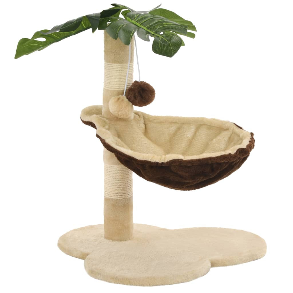 Vidaxl Rascador Para Gatos Con Poste De Sisal 50 Cm Beige Y Marrón_3