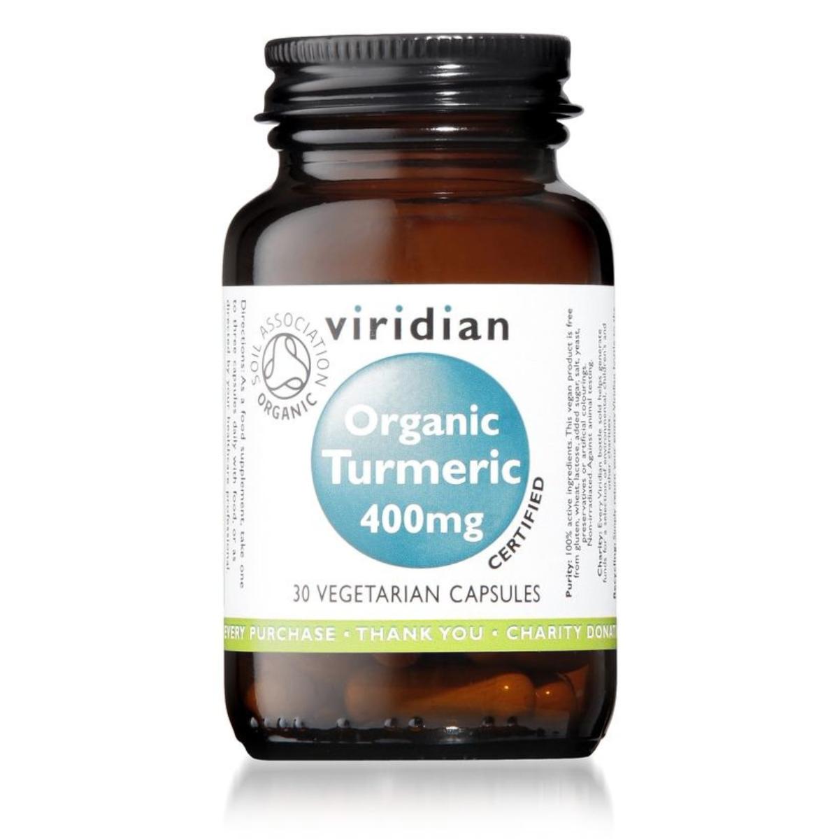 Cúrcuma organic Turmeric 400 mg Viridian 30 cápsulas