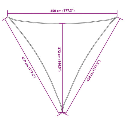 Vidaxl Toldo De Vela Triangular Tela Oxford Terracota 4,5x4,5x4,5 M_2
