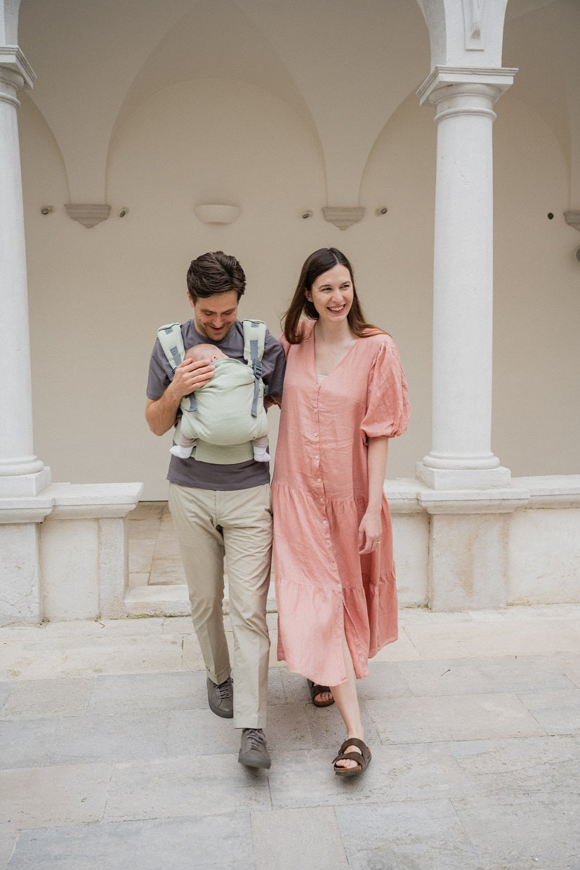 Mochila Portabebé Evolutiva Adaptable Boba X Linen Willow_1