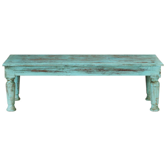 Mesa De Centro De Madera Maciza Reciclada 110x50x34 Cm_0