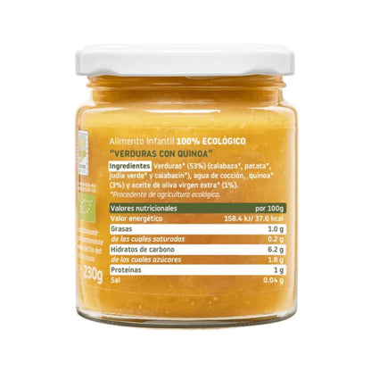 PROMO 3x Tarrito de Verduras con Quínoa Ecológico Smileat 230g