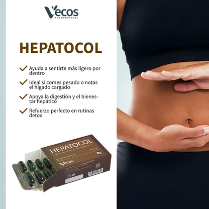Hepatocol Vecos 90 Cápsulas | Control De Hígado Graso | Colina + Betaína_3