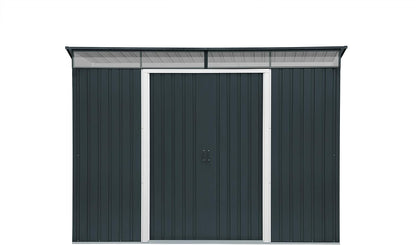 Duramax - Caseta Jardín - Top Shed Pentroof 8x6 - Metal - Color Gris Antracita_2