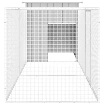 Vidaxl Gallinero De Acero Galvanizado Gris 300x91x100 Cm_3