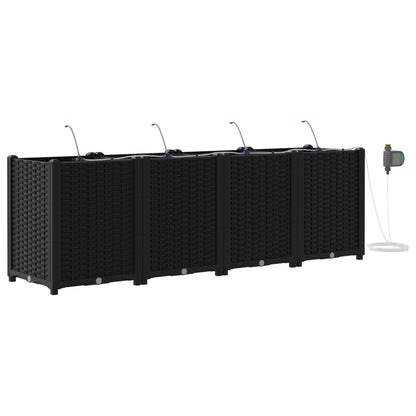 Vidaxl Jardineras Negro 160 X 40 X 52 Cm Acero_0