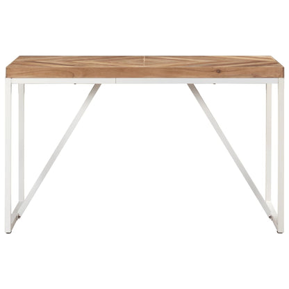 Mesa De Comedor Madera Maciza De Acacia Y Mango 120x60x76 Cm_0