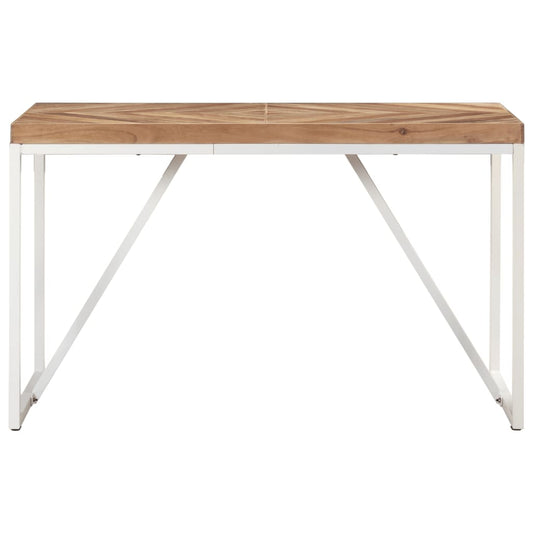 Mesa De Comedor Madera Maciza De Acacia Y Mango 120x60x76 Cm_0