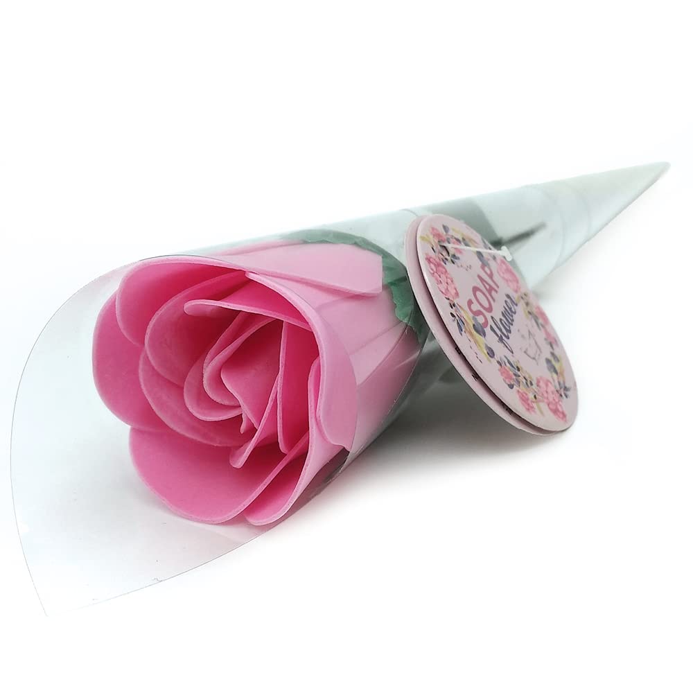 Rosa Con Pétalos De Jabón Aromático Para Baño Relajante (rosa) - Regalo Original Para Días Especiales - Aroma Atalcado_0
