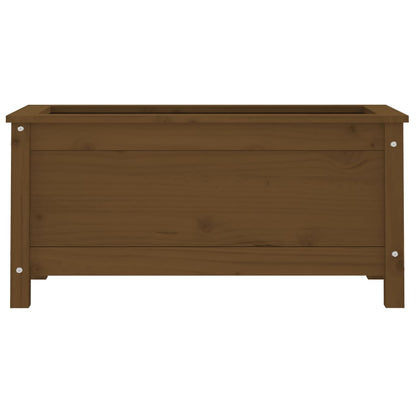 Jardinera Madera Maciza De Pino Marrón Miel 82,5x40x39 Cm_4