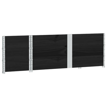 Jardinera De Madera Maciza De Pino Negro 150x50 Cm_5