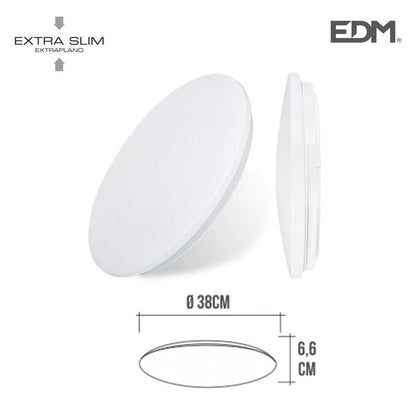 Plafon/aplique Led De Superficie 24w 4000k Ø38x6,6cm Edm_1