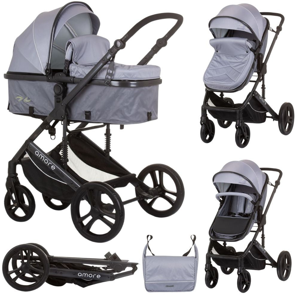 Carrito De Bebé Duo Convertible Amore Hasta 22 Kg Ash Grey_0