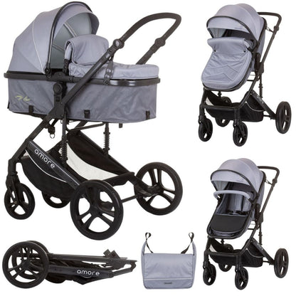 Carrito De Bebé Duo Convertible Amore Hasta 22 Kg Ash Grey_0