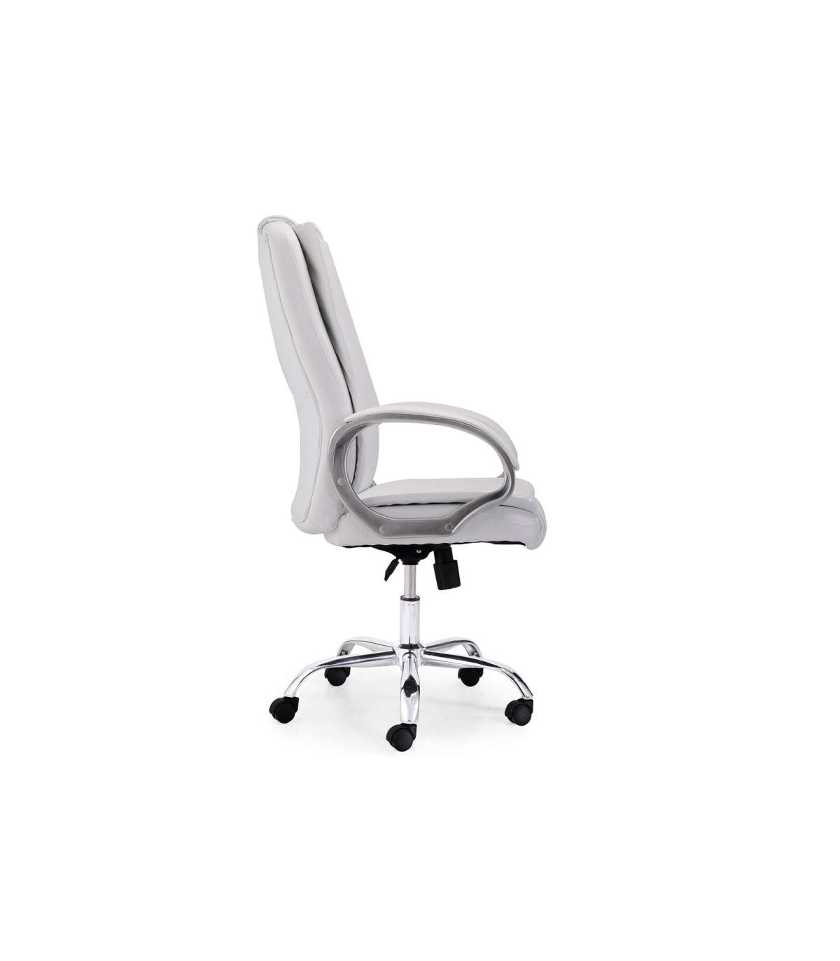 Sillón Giratorio Atlas En Símil Piel Blanco, 114-122 Cm(alto)64 Cm(ancho)68 Cm(largo)_1