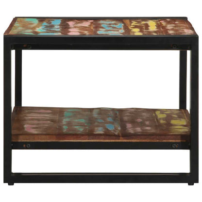 Mesa De Centro Multicolor 70x50x38 Cm Madera Maciza Reciclada_3
