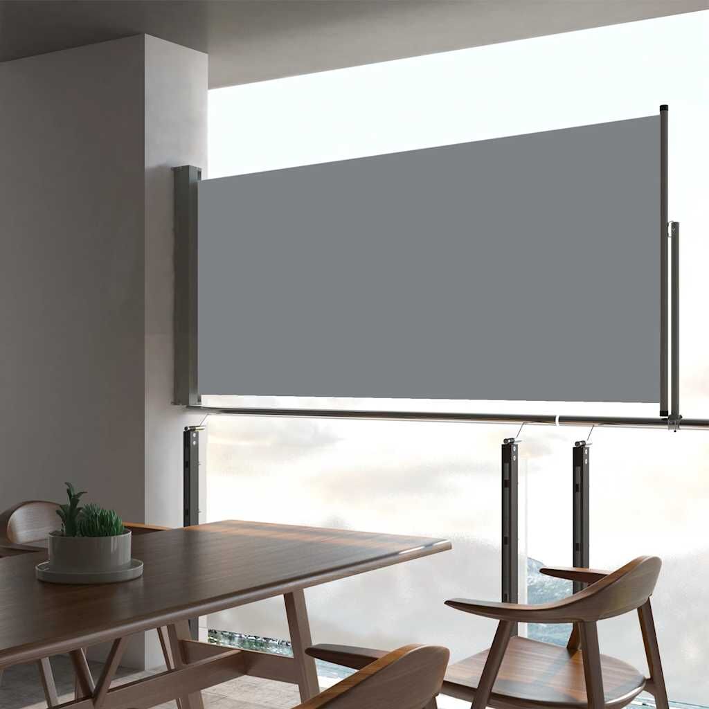 Vidaxl Toldo Lateral Retráctil De Jardín Gris 60x300 Cm_1