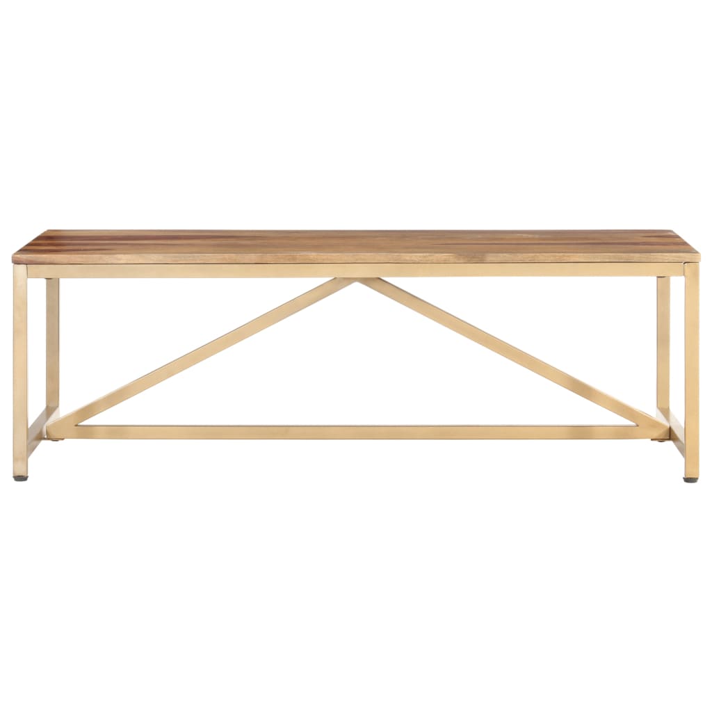 Mesa De Centro De Madera Maciza 120x60x40 Cm_0