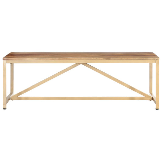 Mesa De Centro De Madera Maciza 120x60x40 Cm_0