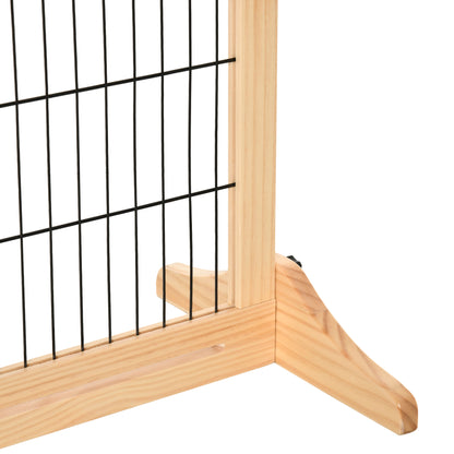 Pawhut Barrera Seguridad Perros De Madera Extensible 104-180 Cm Puerta Escalera_3