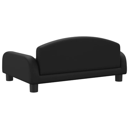 Cama Para Perros De Cuero Sintético Negra 70x45x30 Cm / Vetonek_0