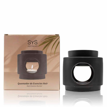 Quemador de Esencias Noir Cerámica Negra SYS Aromas | Para Esencias y Aceites Esenciales | 100 ml_3