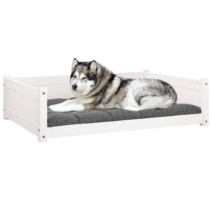 Vidaxl Cama Para Perros Madera Maciza De Pino Blanco 105,5x75,5x28 Cm_3
