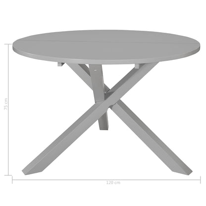Mesa De Comedor De Mdf Gris 120x75 Cm_2