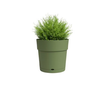 Artevasi Macetero Verde Capri 30 Cm Con Reserva De Agua De Plástico Reciclado_1
