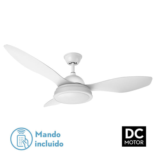 Ventilador 48w Dc Datoo Blanco 3 Aspas Blancas 6 Vel. 33/48x122x122cm 3 Colores C/remoto,memoria Y Temporizador 4080lm_0
