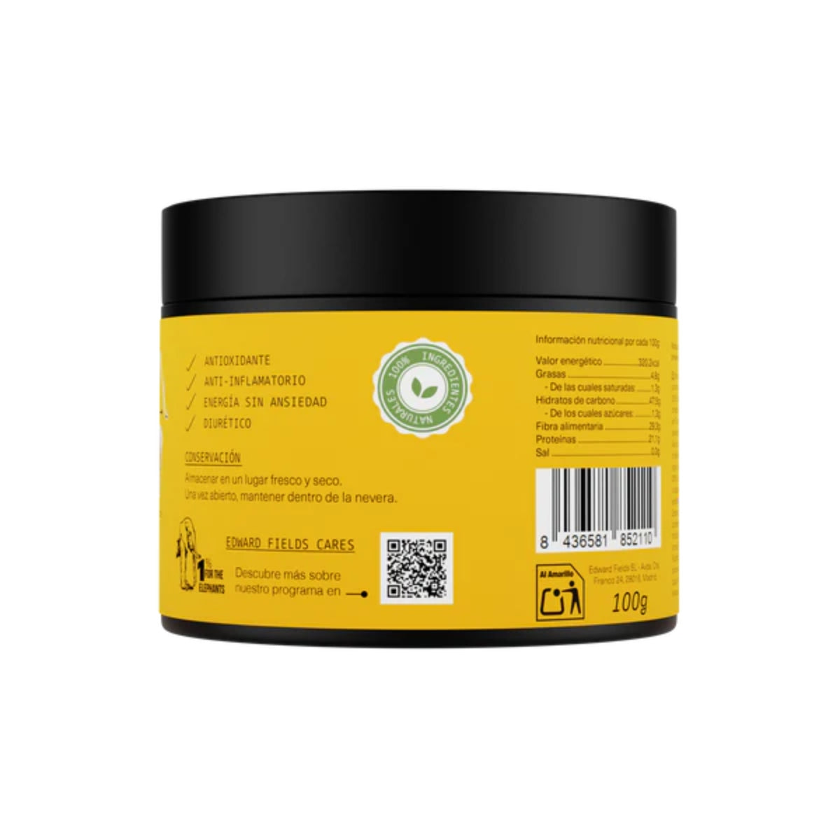 Té Matcha Premium con Jengibre y Cúrcuma, Edward Fields Tea, 100g