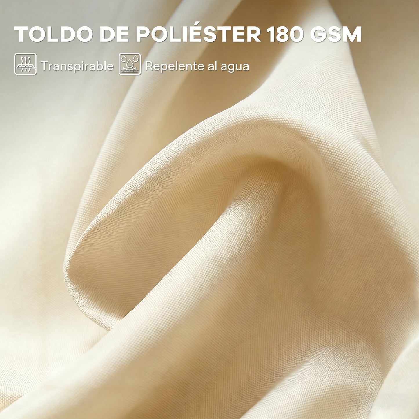 Sombrilla Doble Parasol Grande 4,55x2,65x2,38 M Con Manivela Manual Color Beige_5