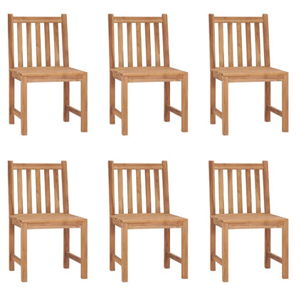 Vidaxl Sillas De Jardín 6 Unidades Con Cojines Madera Maciza De Teca_1