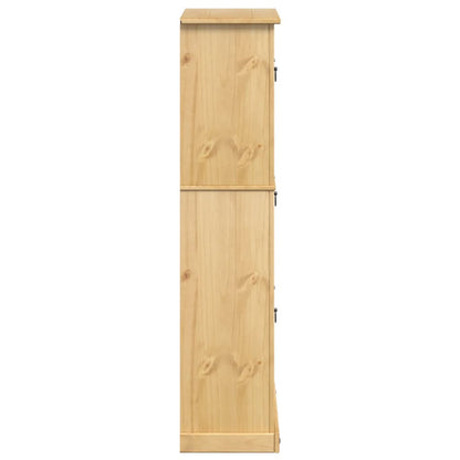 Mueble Zapatero Corona Madera Maciza De Pino 99x32x138 Cm / Vetonek_0