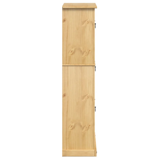 Mueble Zapatero Corona Madera Maciza De Pino 99x32x138 Cm / Vetonek_0