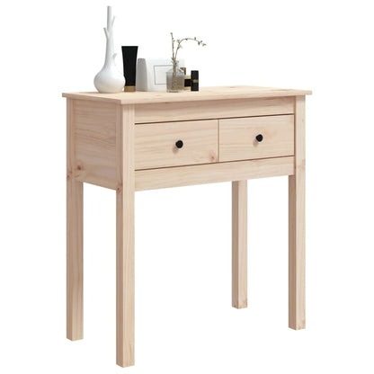 Mesa Consola Madera Maciza De Pino 70x35x75 Cm_2