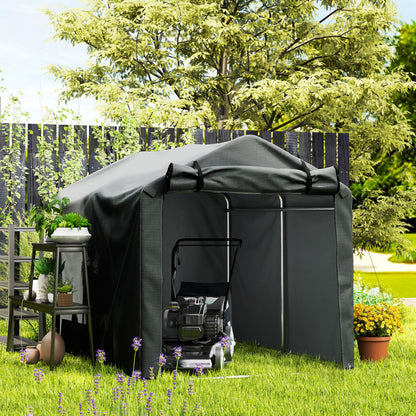 Outsunny Carpa De Jardín Exterior Para Herramientas 2,2x1,57x1,65 M Gris Oscuro_4