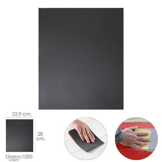 Lija Agua Grano 1000 1 Pliego 28x22,9 Cm.
