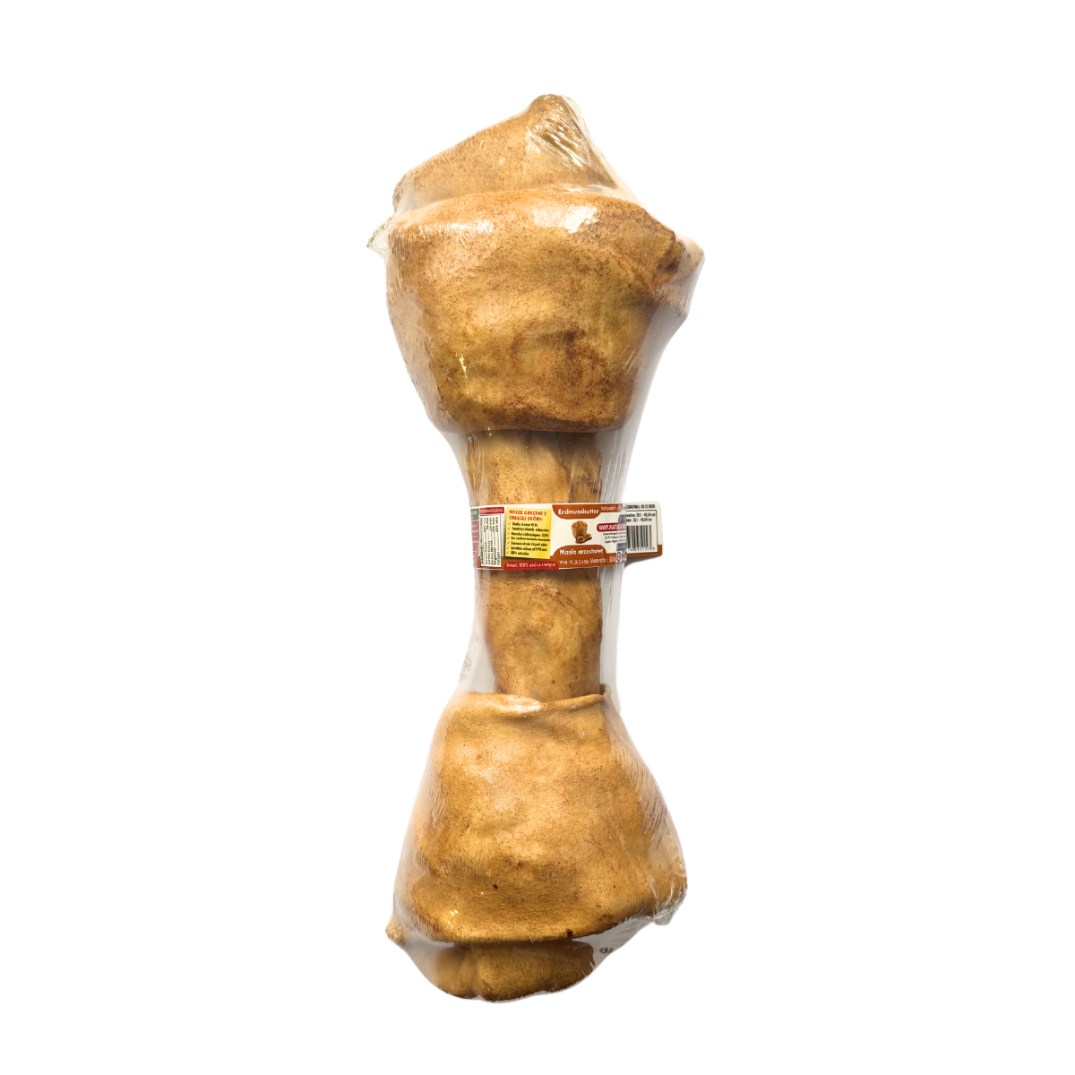 Lifebound - Hueso Masticable Natural Para Perros De Cuero De Ternera En Forma De Hueso Con Sabor Maní - 4 Piezas XXL