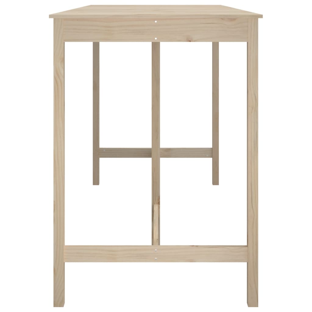 Mesa Alta De Bar De Madera Maciza De Pino 180x80x110 Cm_2